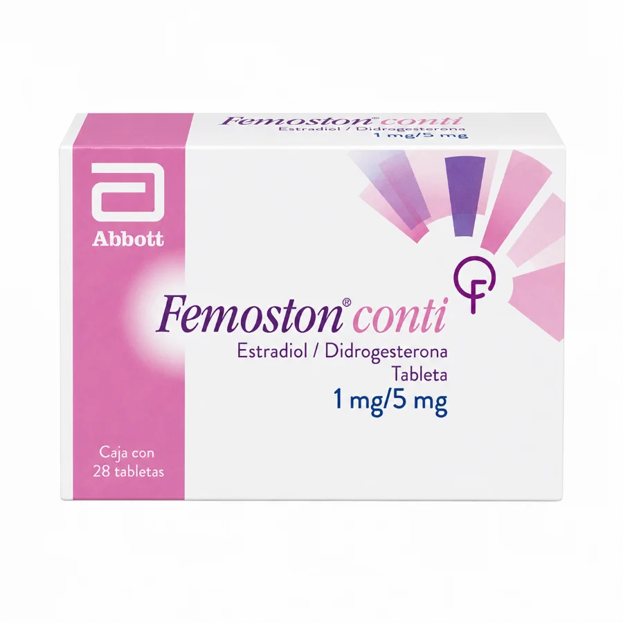 Empaque de Estradiol + didrogesterona 1/5 mg